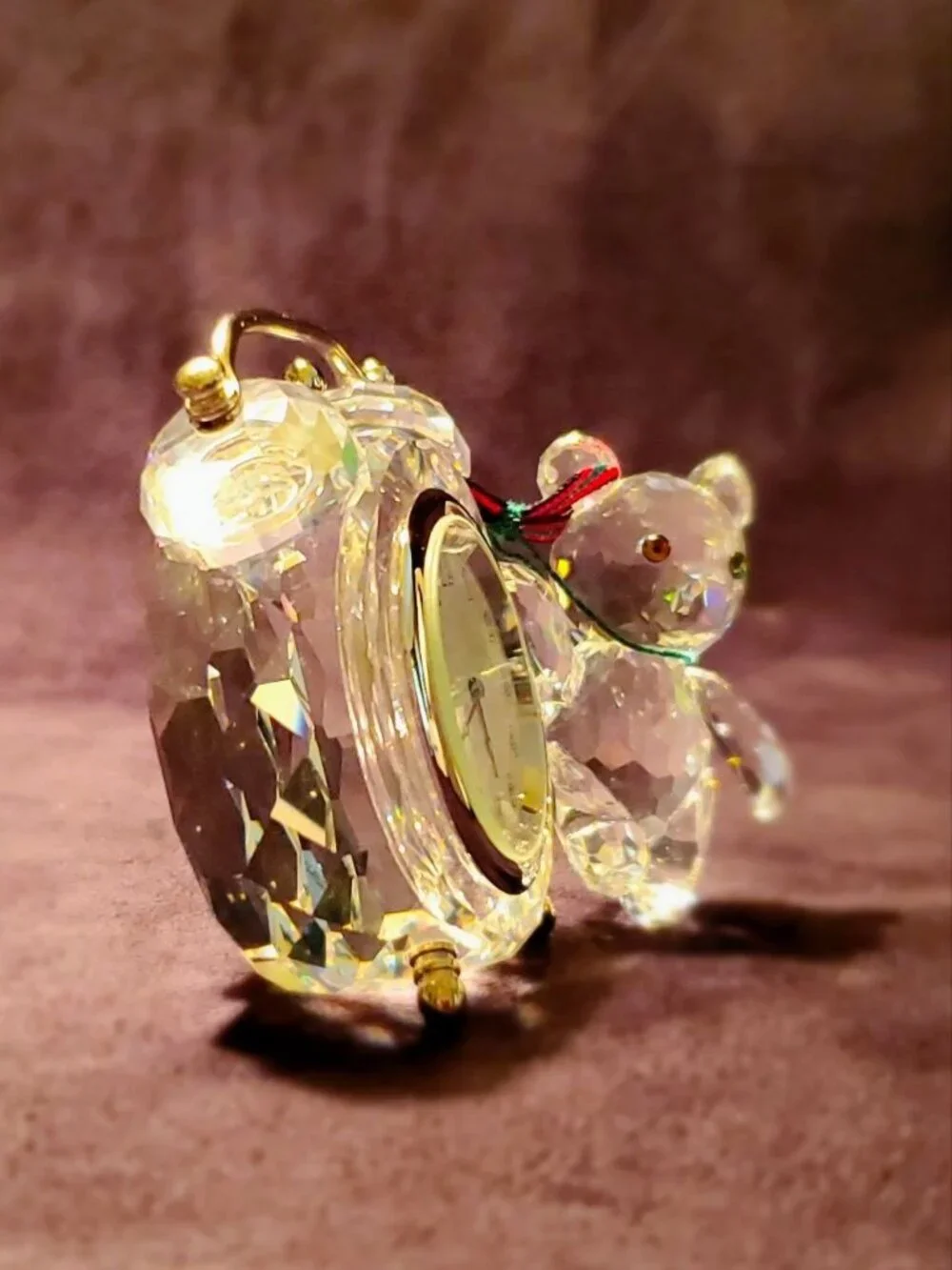 Swarovski Kris Bear Table Clock